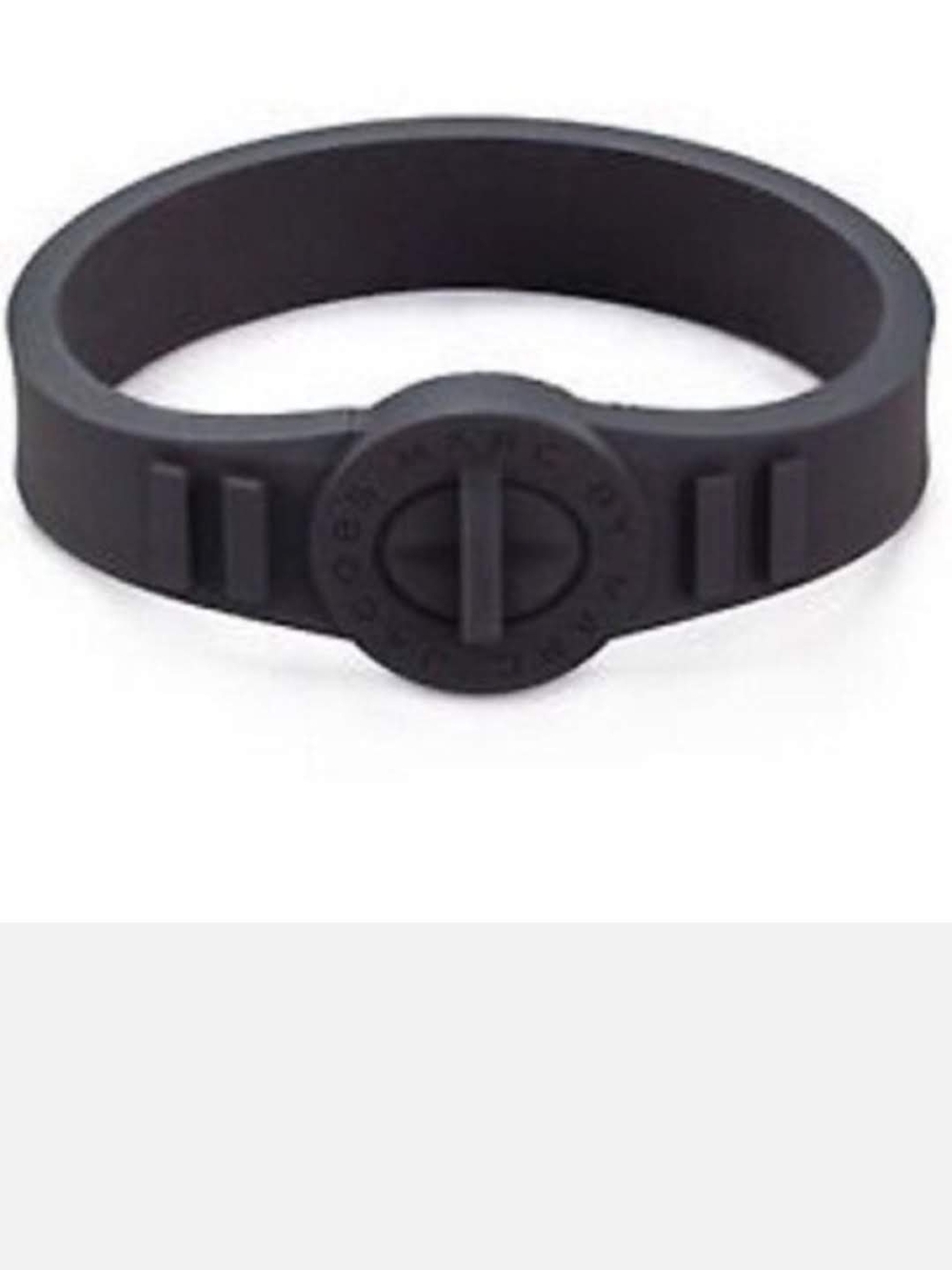 Marc by Marc Jacobs Matte Black Silicone Logo Bracelet - Picture 2 of 4